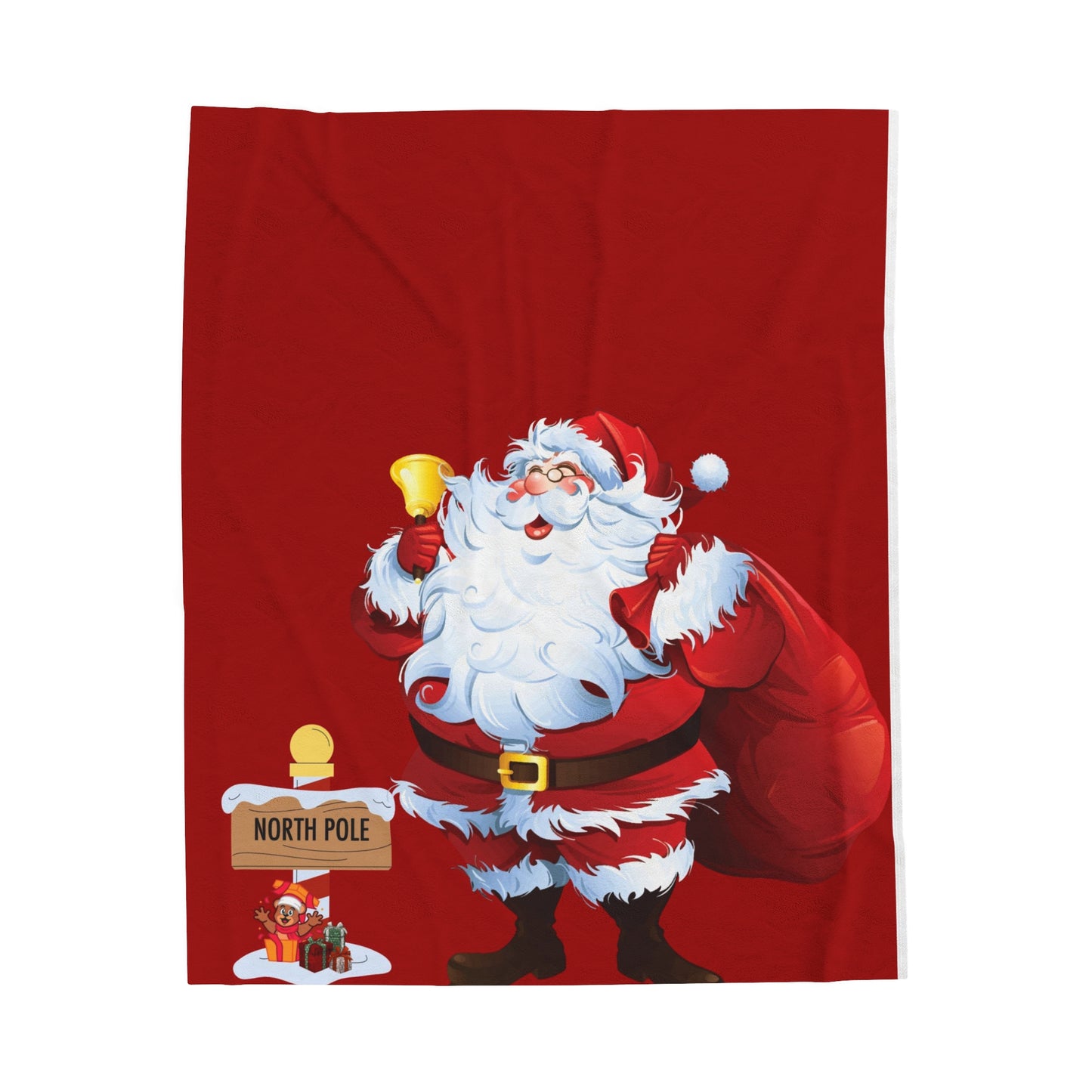 Merry Christmas, Santa Claus Velveteen Plush Blanket