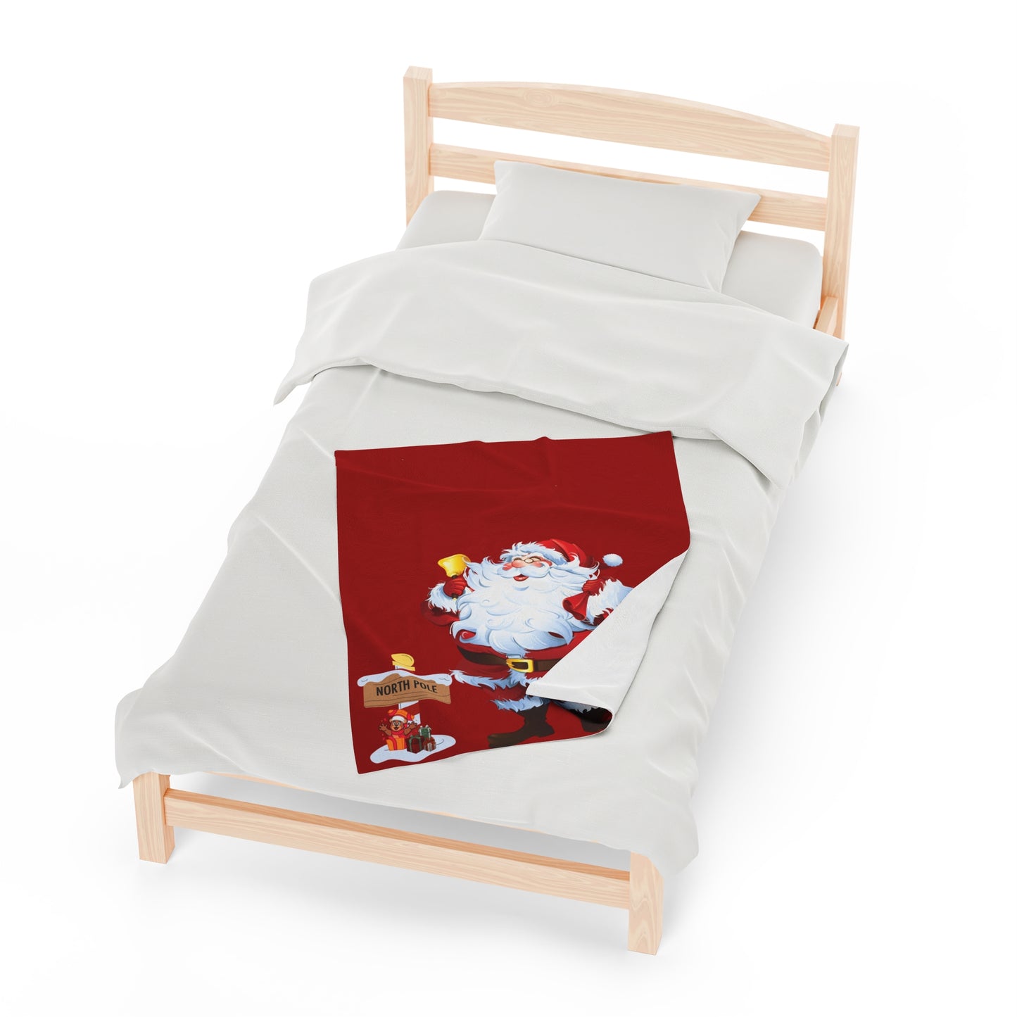 Merry Christmas, Santa Claus Velveteen Plush Blanket