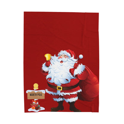 Merry Christmas, Santa Claus Velveteen Plush Blanket