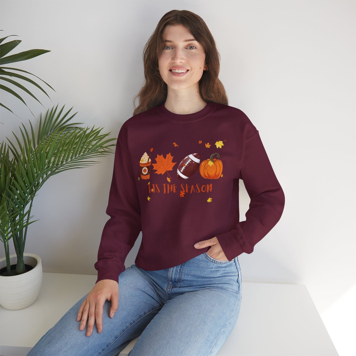 Tis The Season, Fall Coffee Crewneck Sweatshirt