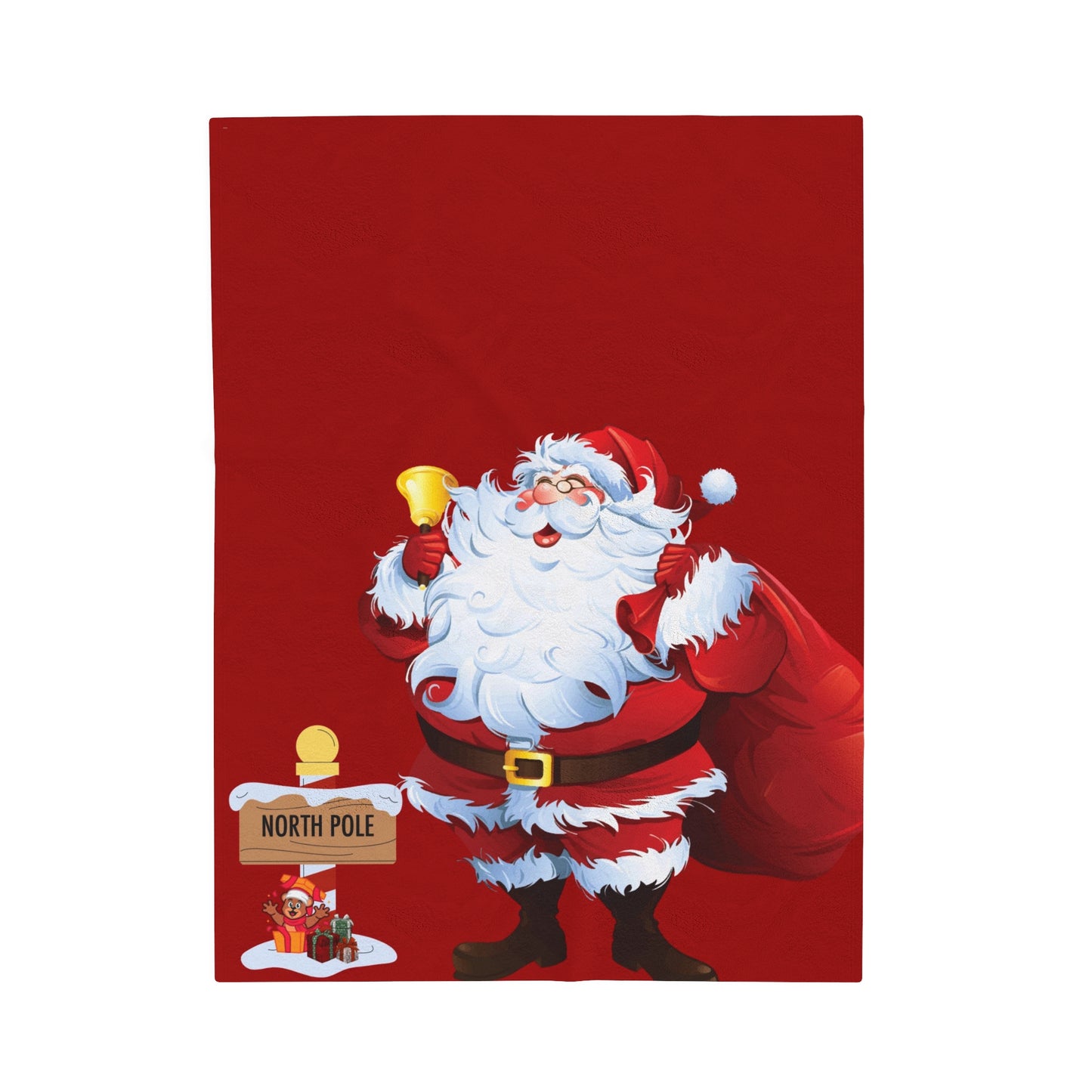 Merry Christmas, Santa Claus Velveteen Plush Blanket