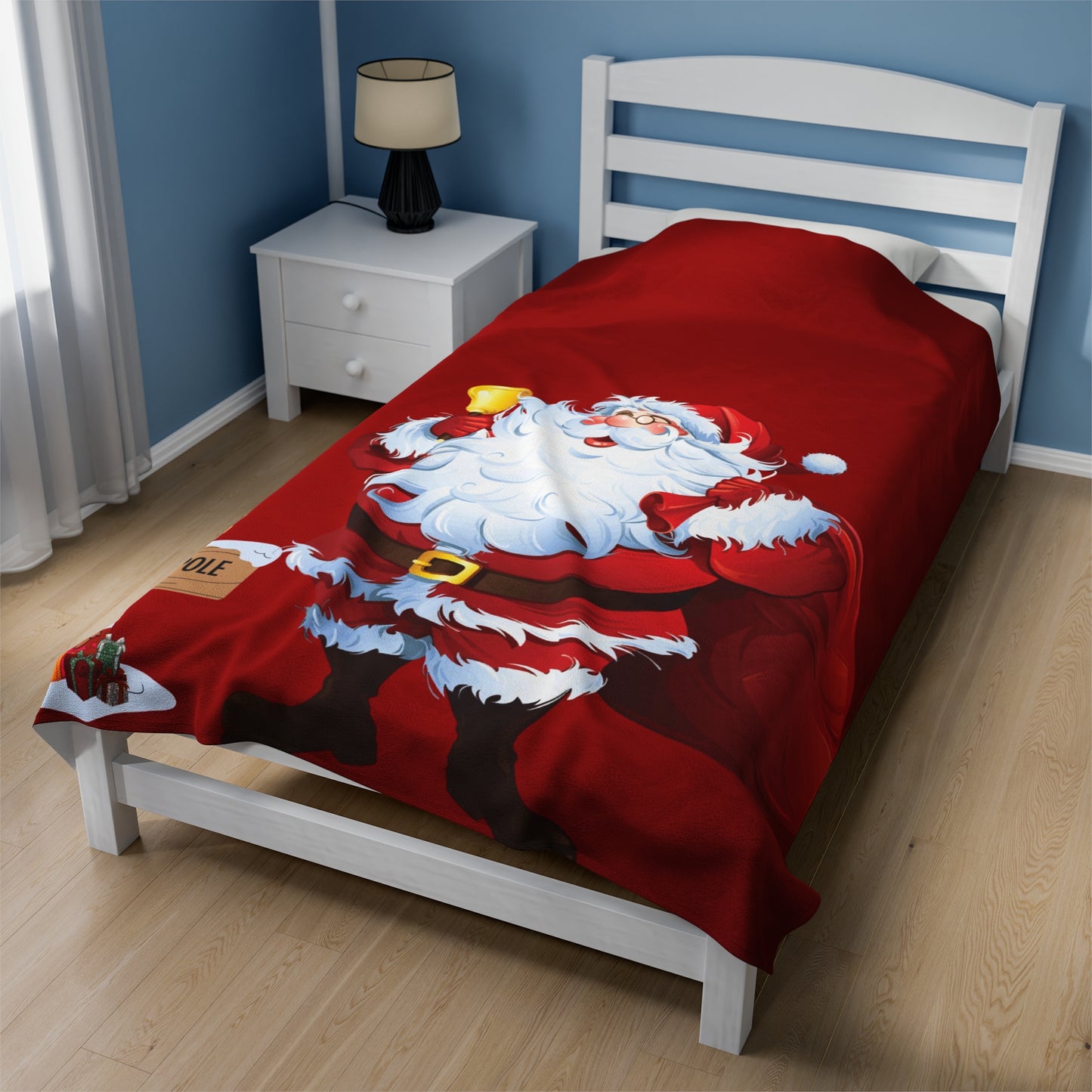 Merry Christmas, Santa Claus Velveteen Plush Blanket