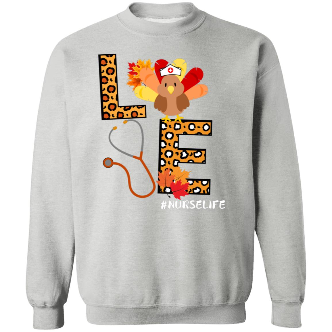 Nurse Leopard Turkey,Nurse Gift,Thanksgiving  Sweatshirt