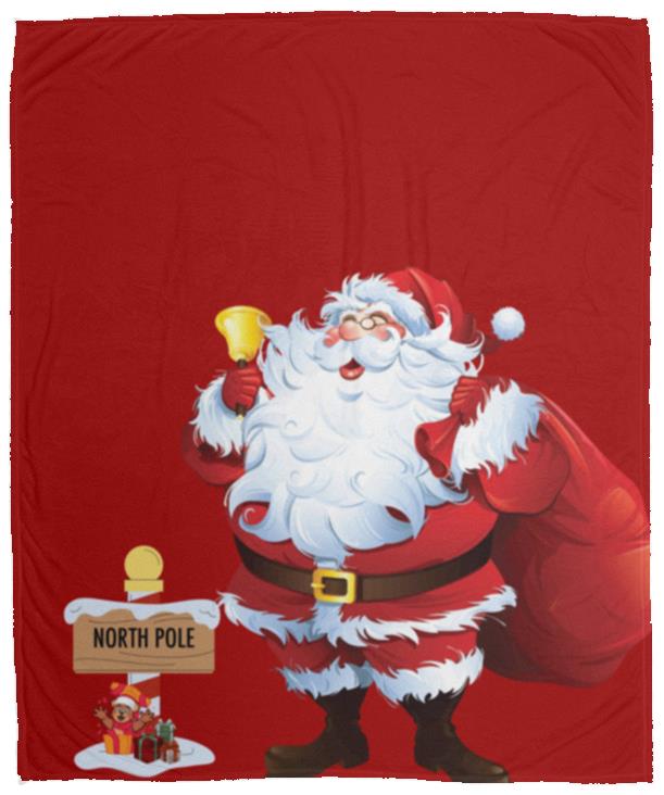 Merry Christmas, Santa Claus Velveteen Plush Blanket