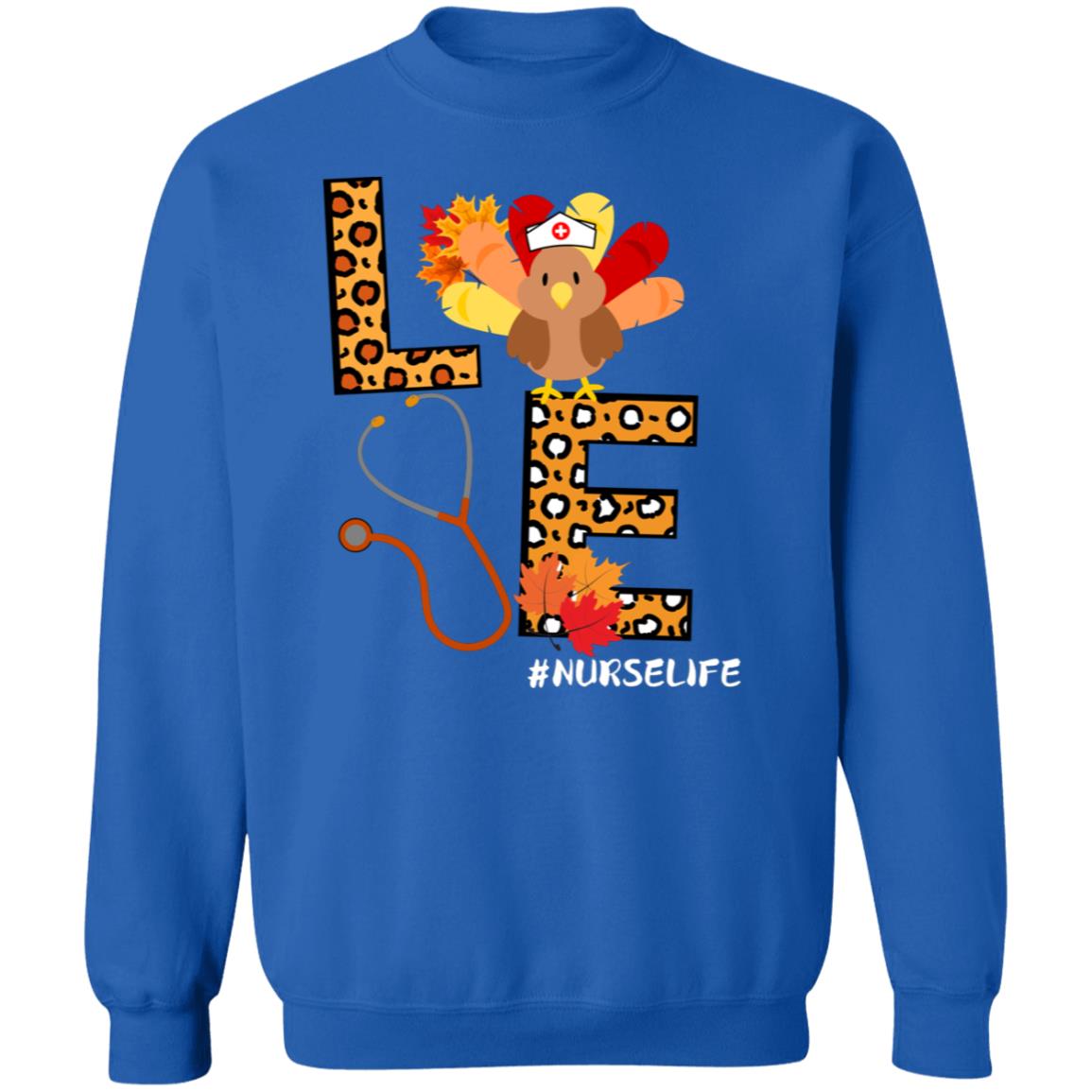 Nurse Leopard Turkey,Nurse Gift,Thanksgiving  Sweatshirt