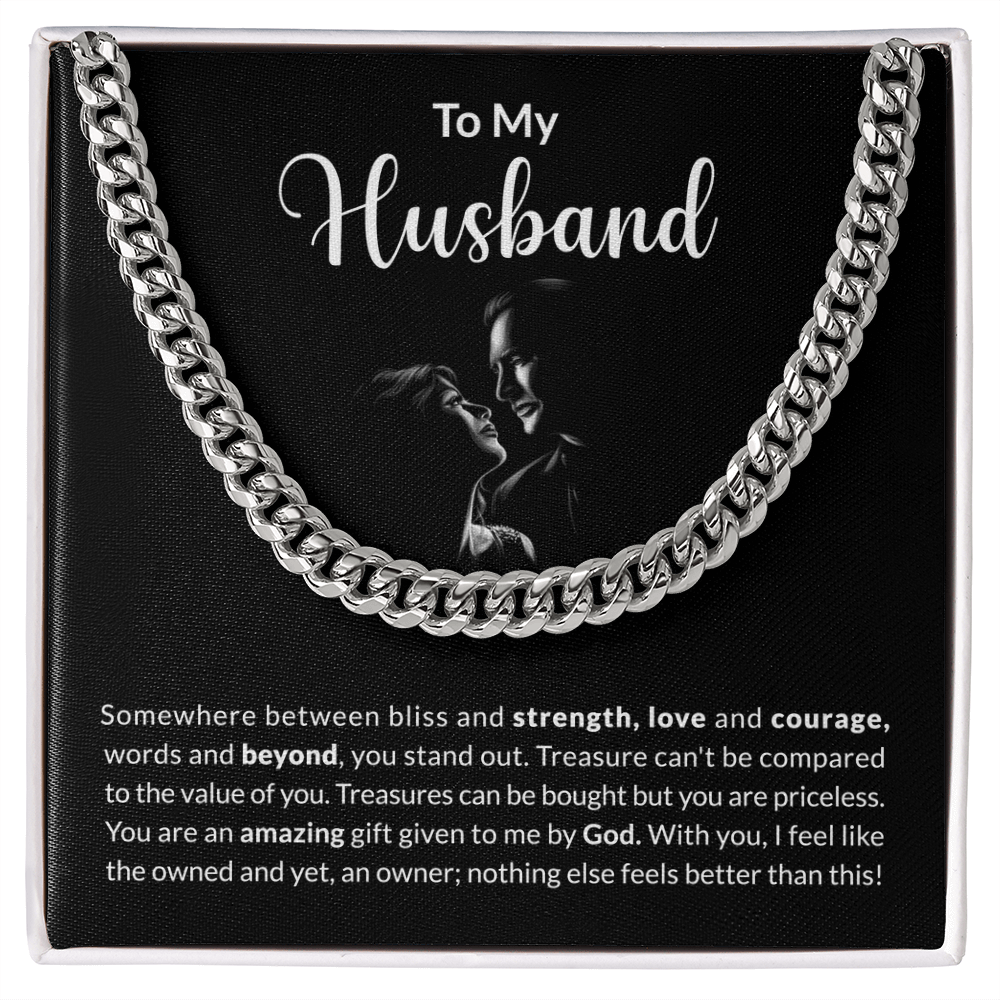 To My Husband  Cuban Link Chain