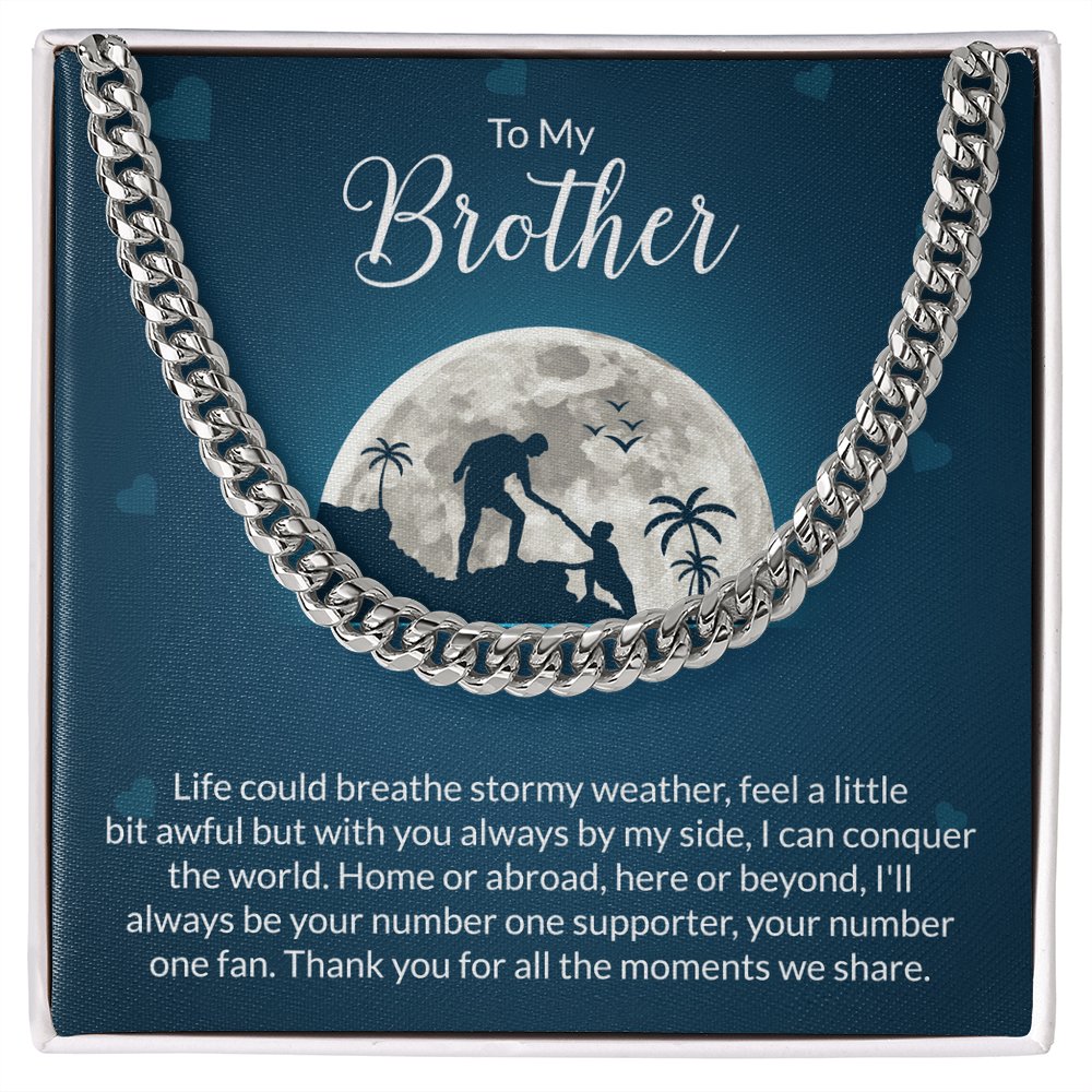 To My Brother Cuban Link Chain