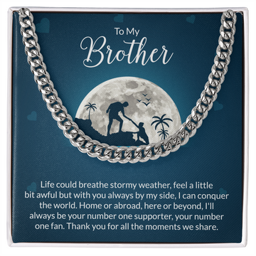 To My Brother Cuban Link Chain