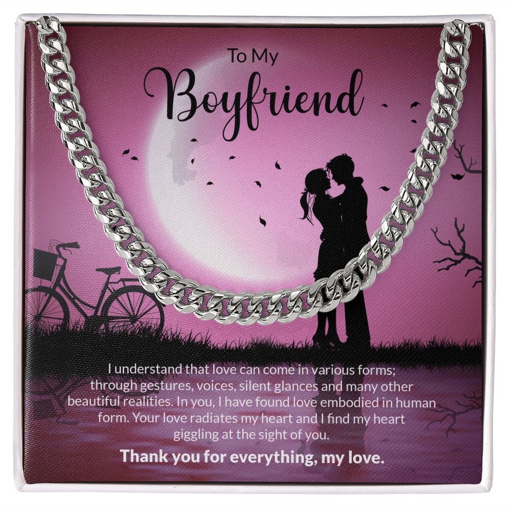 To My Boyfriend Cuban Link Chain
