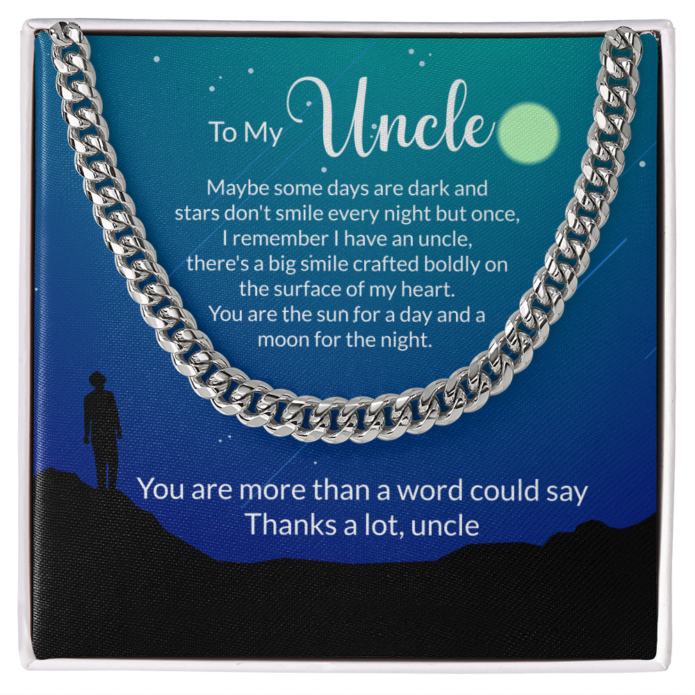 To My Uncle Cuban Link Chain