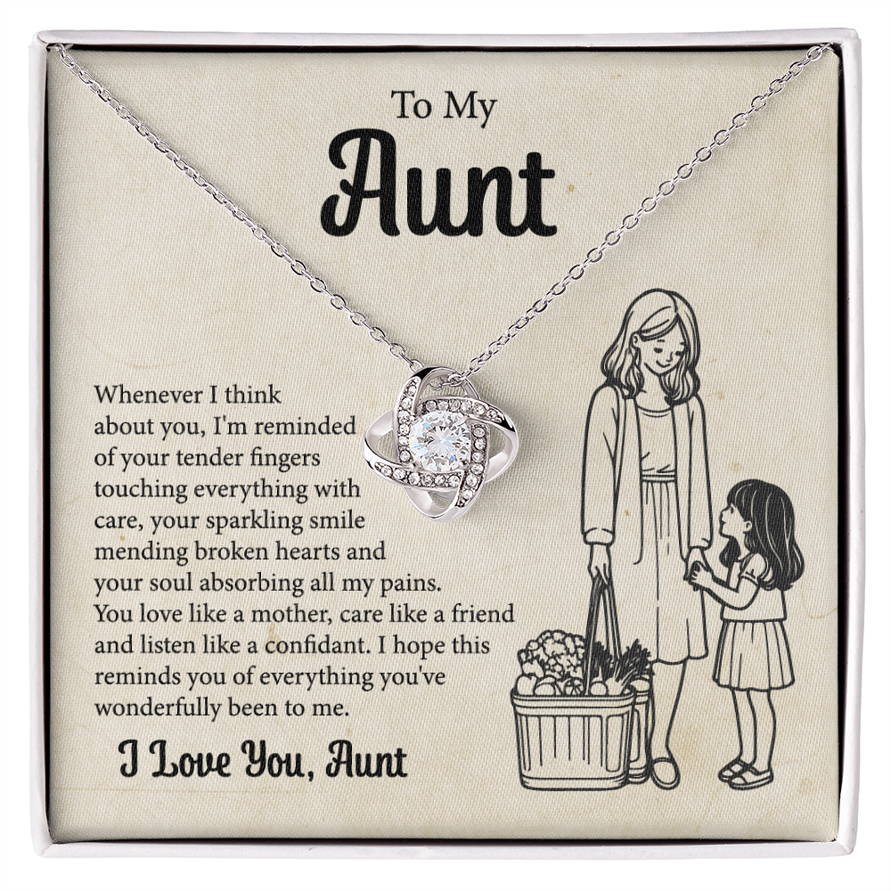 To My Aunt Love Knot Necklace
