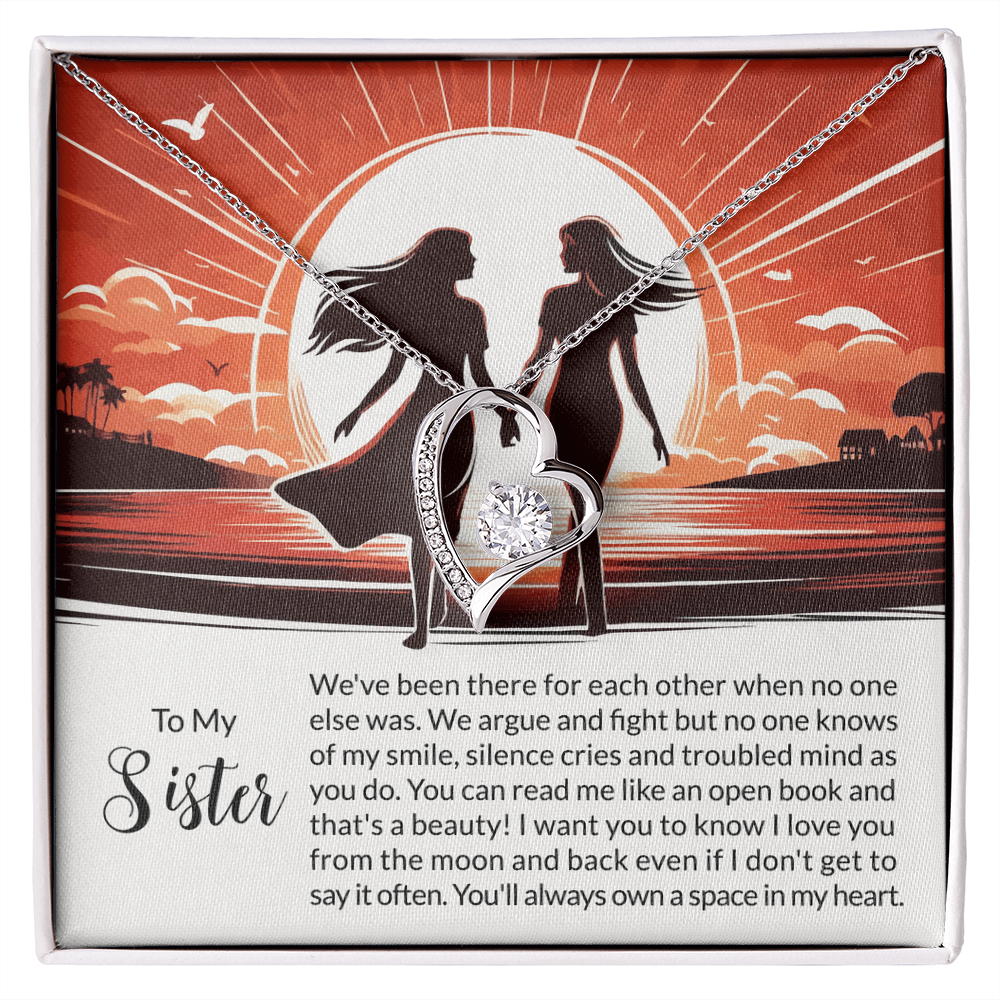 To My Sister Forever Love Necklace