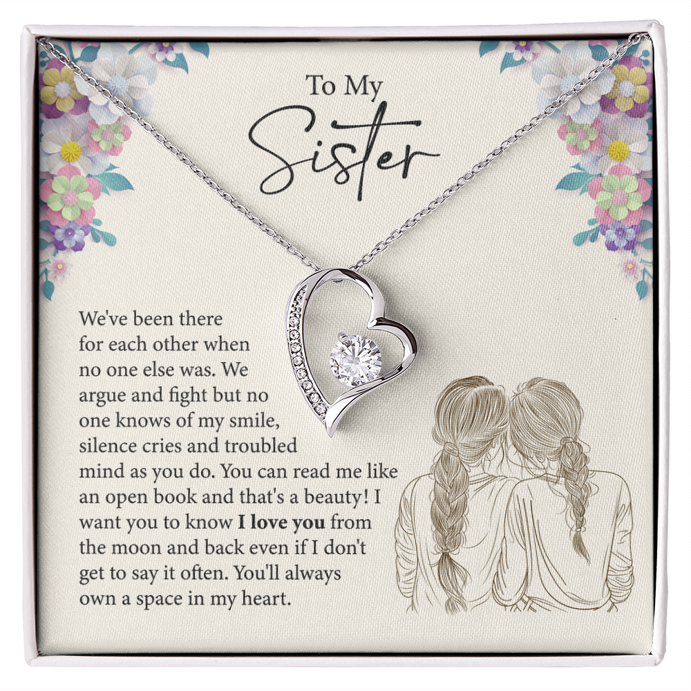 To My Sister Forever Love Necklace
