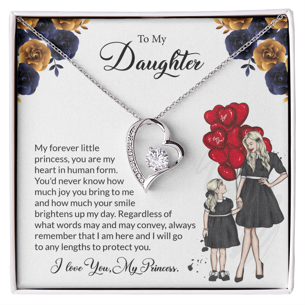 To My Doughter Forever Love Necklace