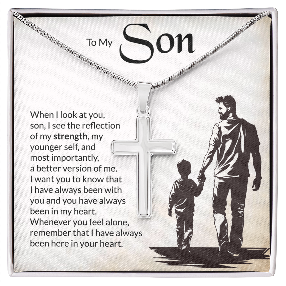 To My Son Artisan Cross Necklace